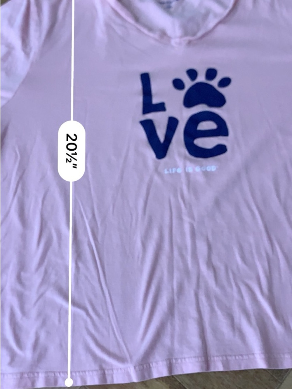 Life is Good Pink 'Love' Paw Long Sleeve Sleep Tee - Picture 9 of 9